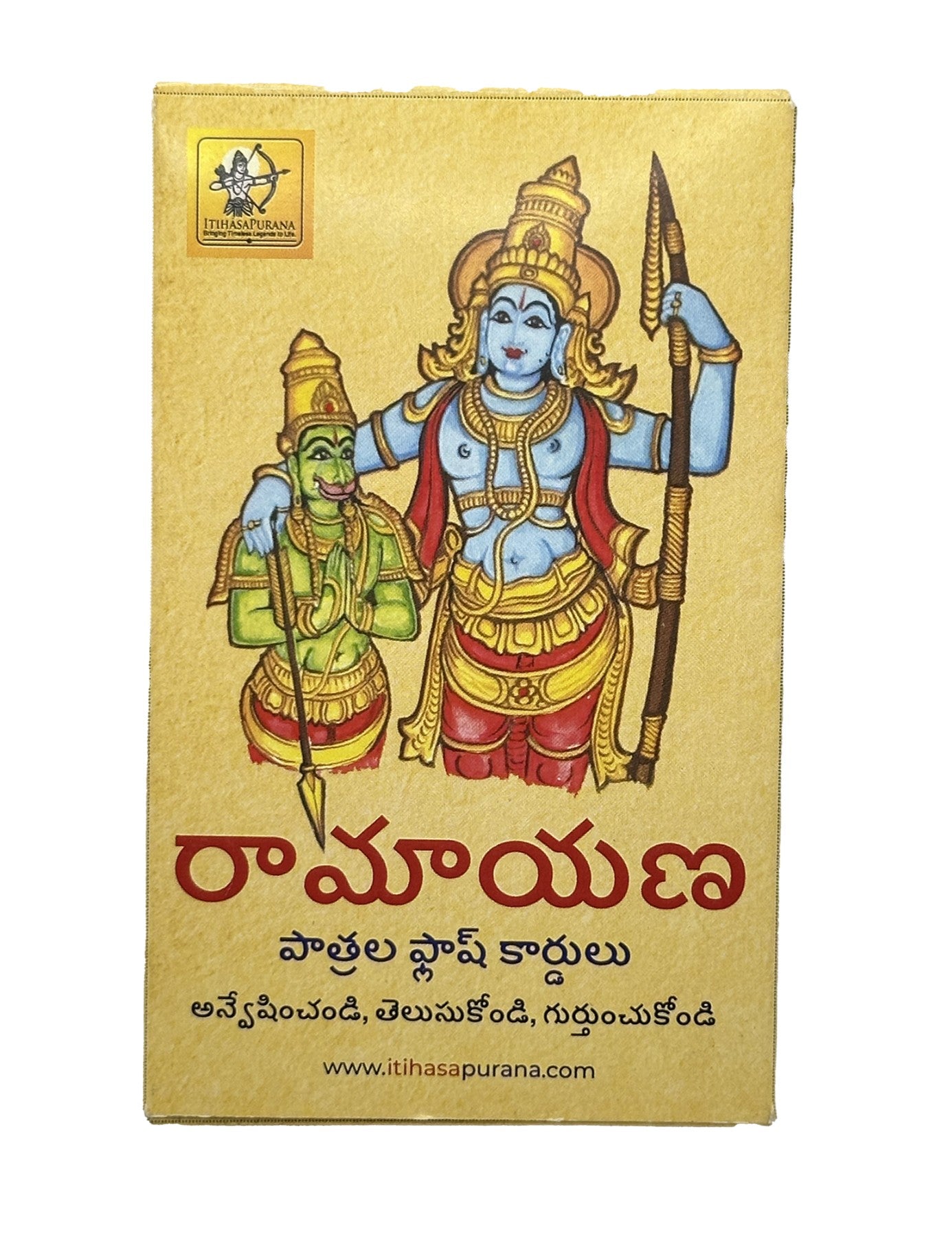 Ramayana Flashcards TELUGU – 55 Illustrated Character Cards in TELUGU - Itihasapurana