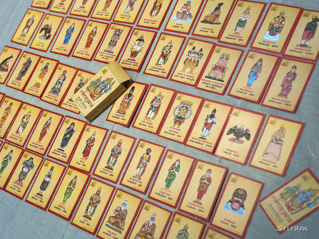 Ramayana Flashcards – 55 Illustrated Character Cards - Itihasapurana