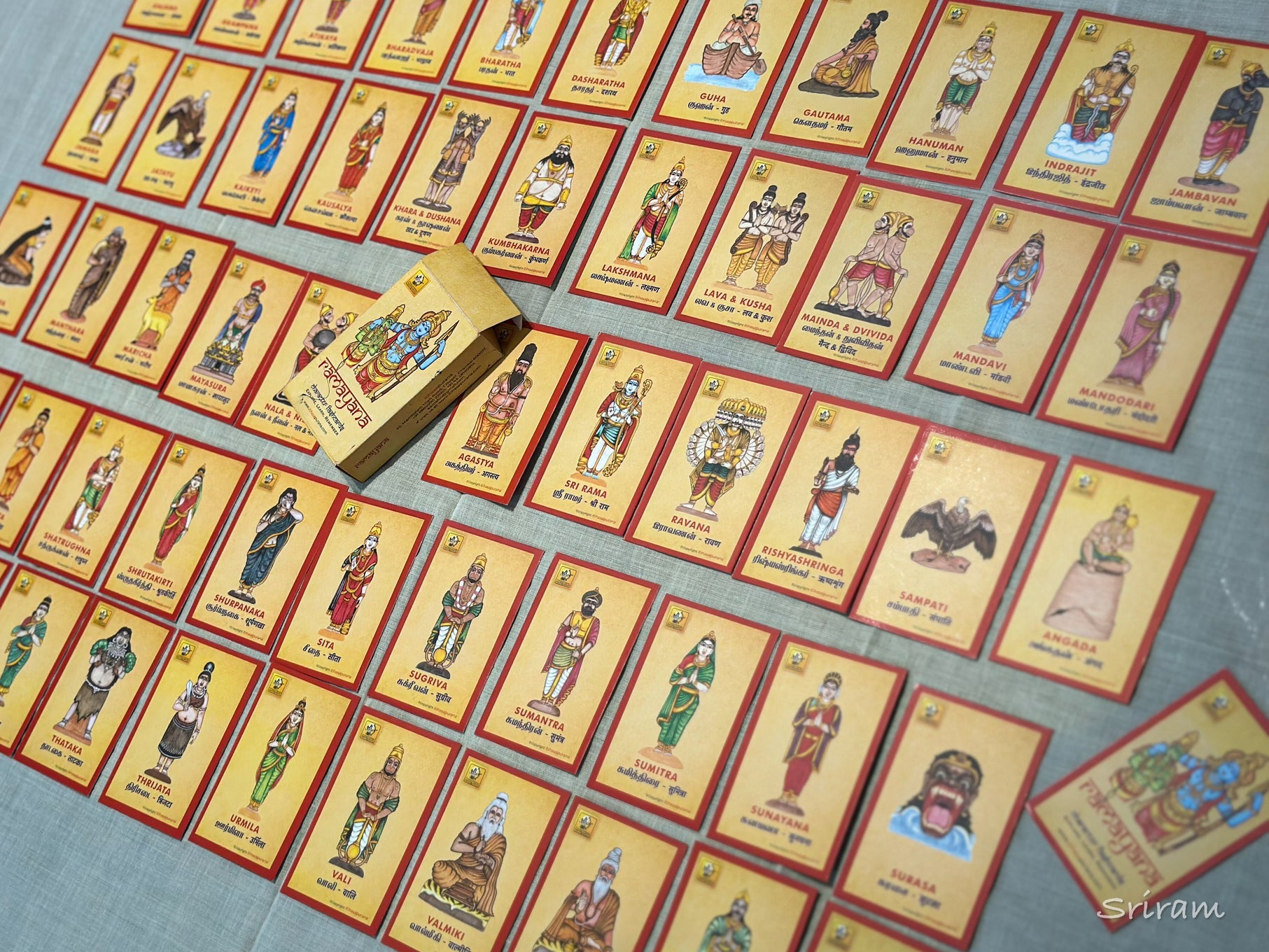 Ramayana Flashcards – 55 Illustrated Character Cards - Itihasapurana