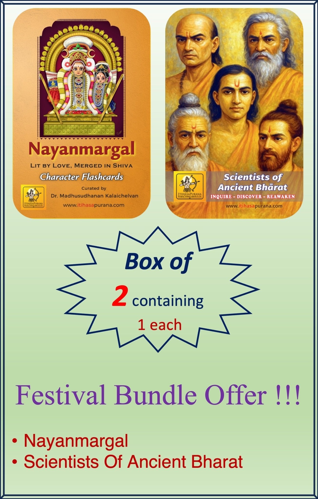 Combo - Scientists of Ancient Bharat and Nayanmargal 2 pack [ 1 Each ] - Itihasapurana