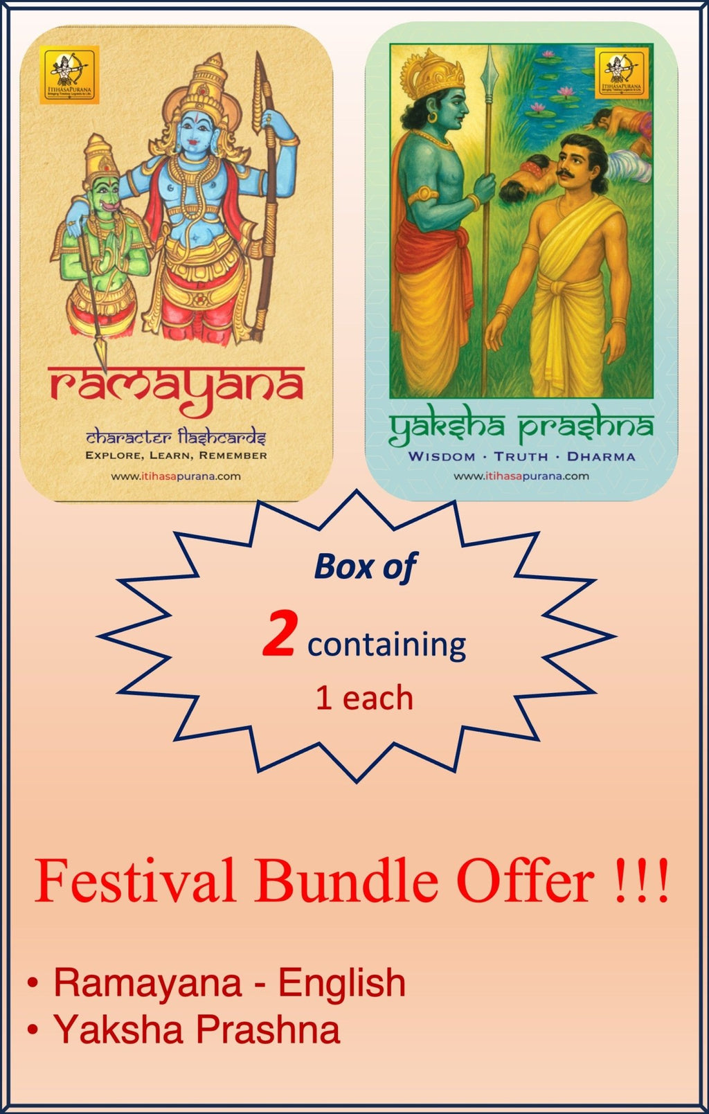 Combo - Ramayana & Yaksha Prashna 2 pack [ 1 Each ] - Itihasapurana