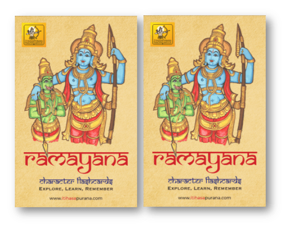 Ramayana Flashcards – 55 Illustrated Character Cards - Itihasapurana